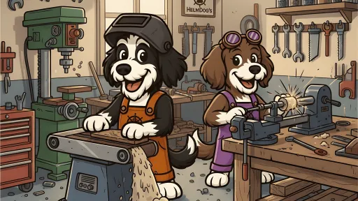 Diesel and Dusty in the workshop